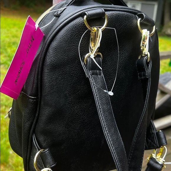 BETSEY JOHNSON Black Jewel Studded Backpack - Picture 8 of 9